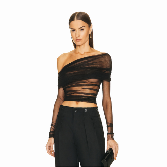 CHRISTOPHER ESBER VEILED TOP