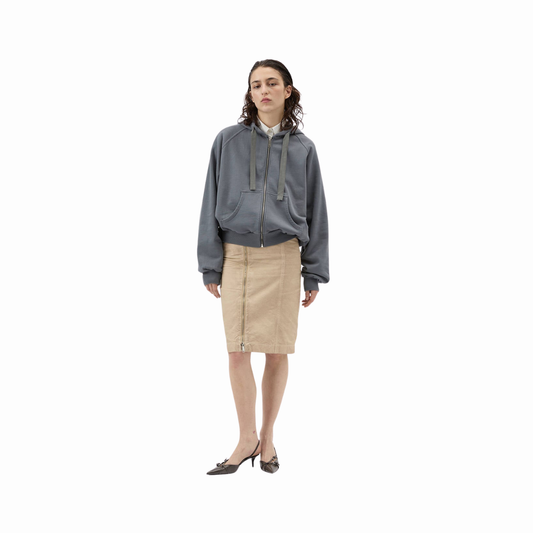 HALFBOY ZIPPED HOODIE CROP