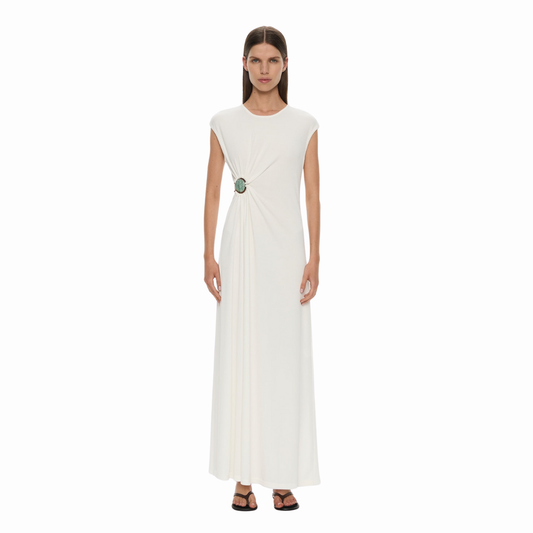 CHRISTOPHER ESBER STONE RUCHED DRESS