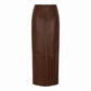 ST AGNI LEATHER COLUMEN SKIRT