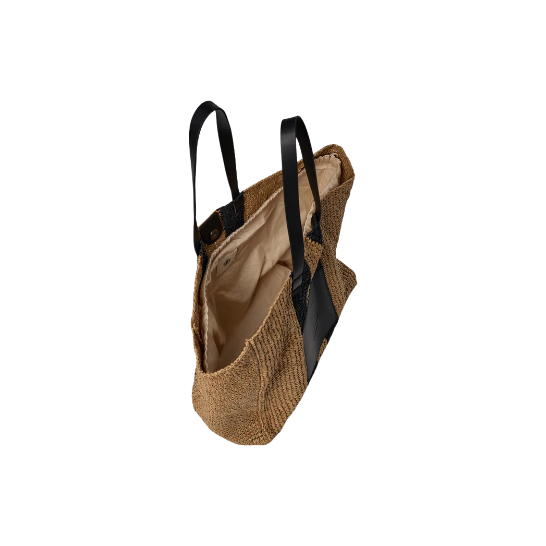 THE GARMENT RAFFIA BEACH BAG