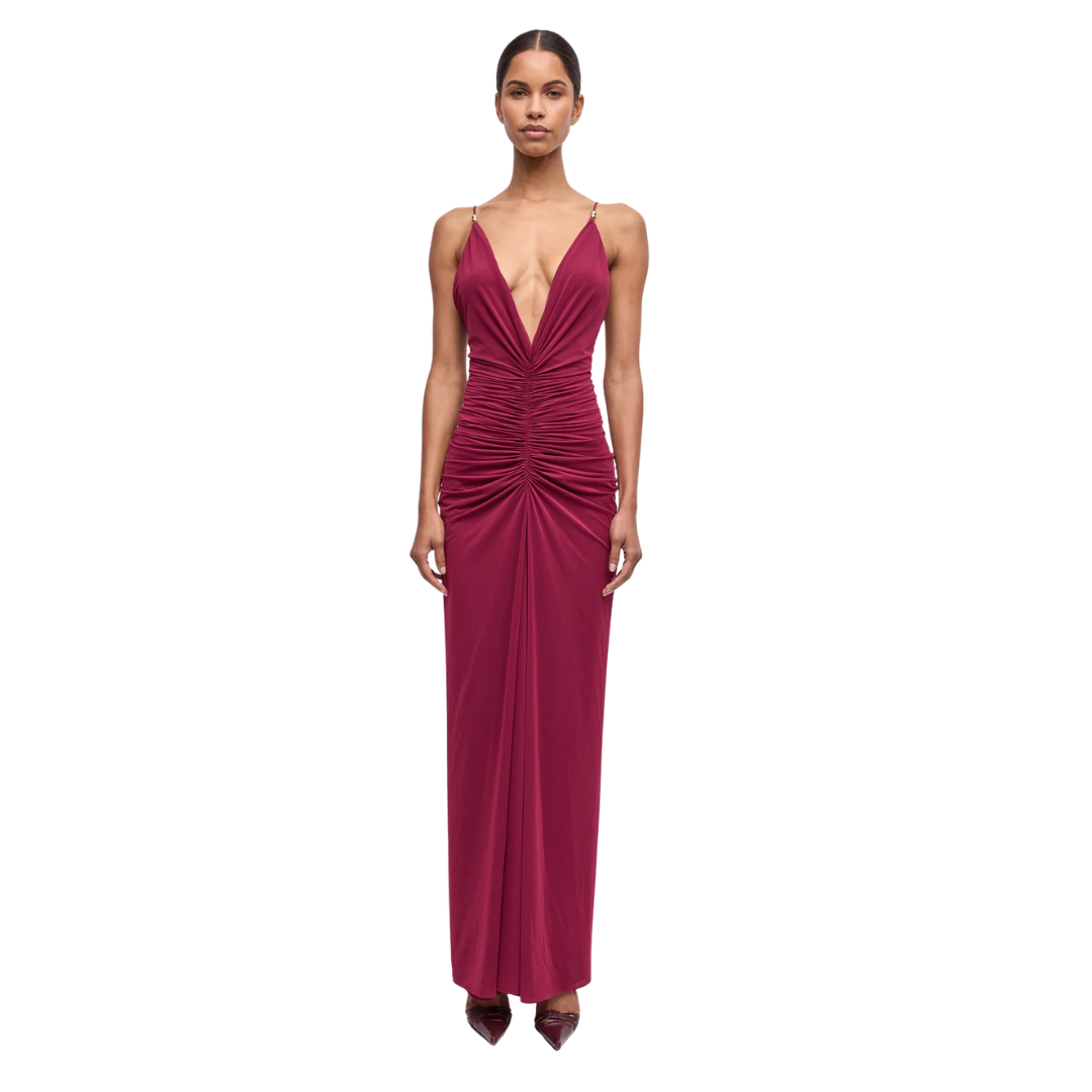 RONNY KOBO ANYA DRESS BLACKBERRY