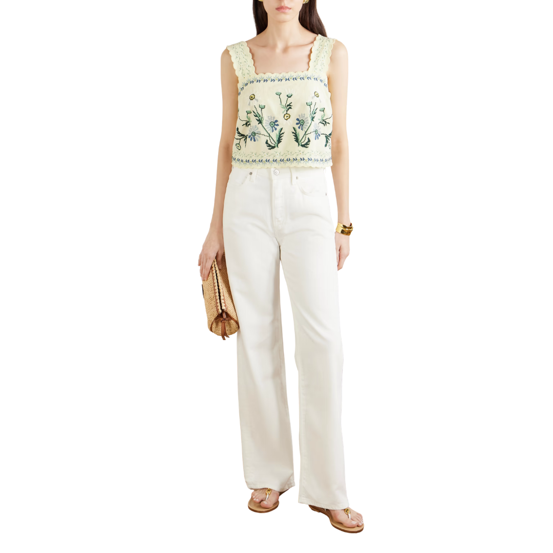SEA NY AUDRA EMBROIDERY TANK