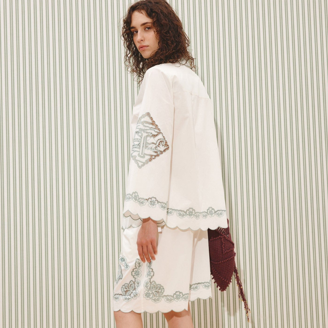 ALEMAIS LOUIE EMBROIDERY SHORTS