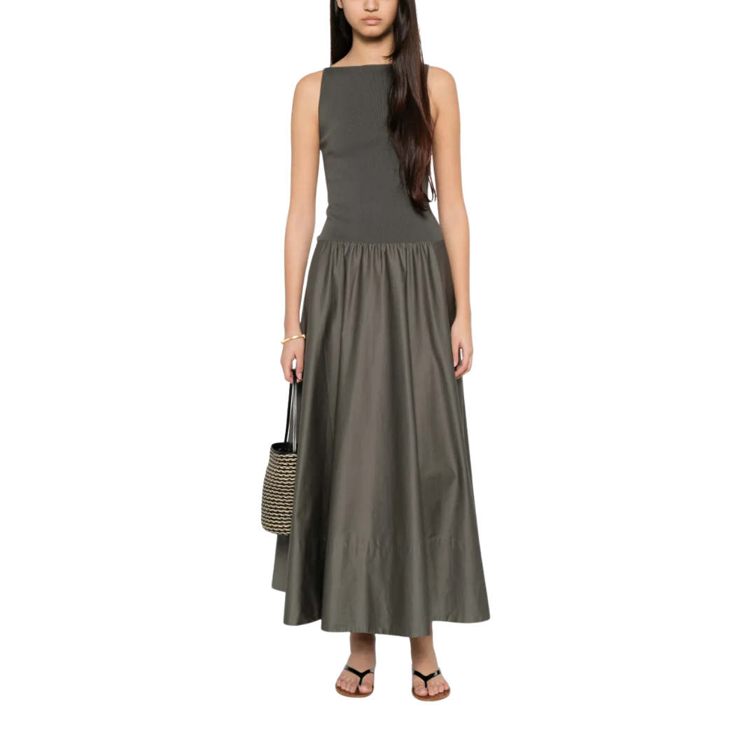 ST AGNI BACKLESS CIRCLE HEM DRESS