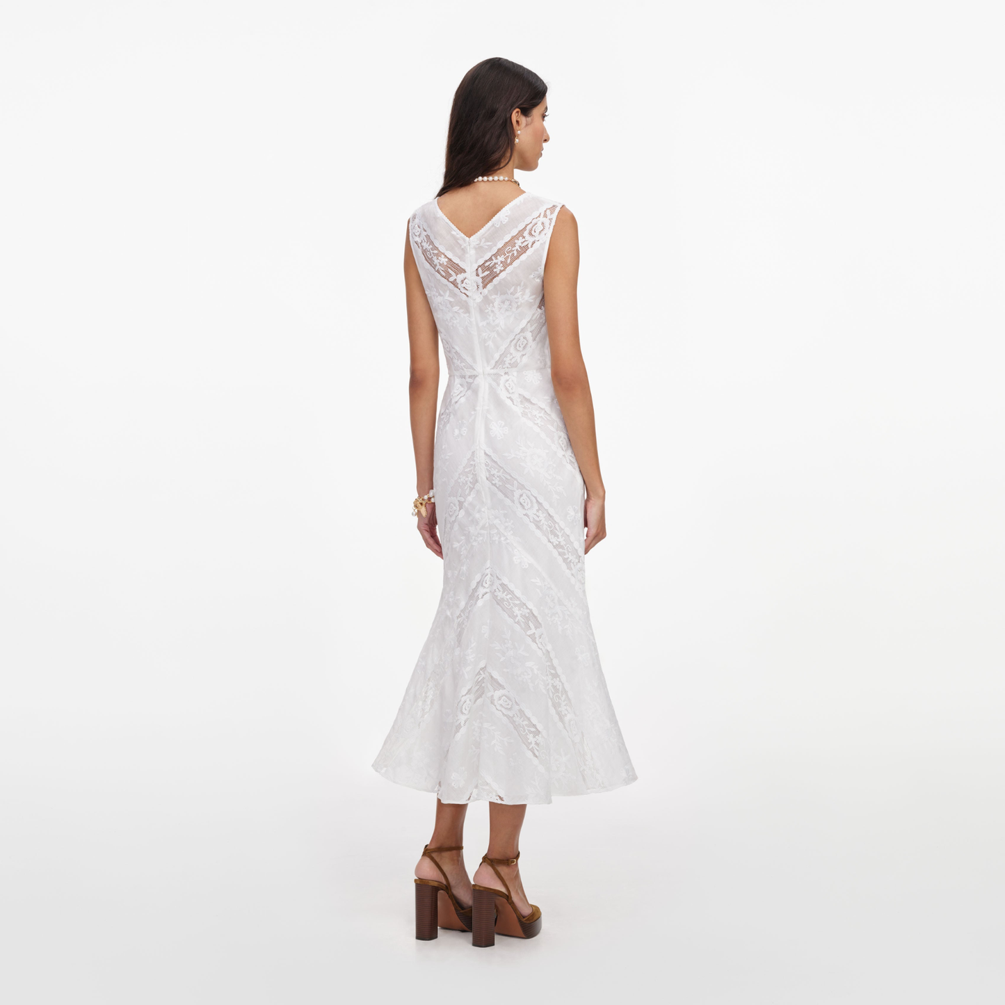 SELF PORTRAIT 110M RAMIE MIDI DRESS