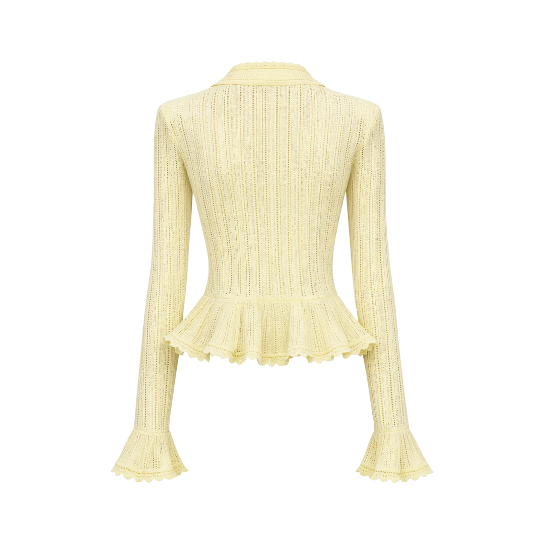 SELF PORTRAIT POINTELLE CARDIGAN