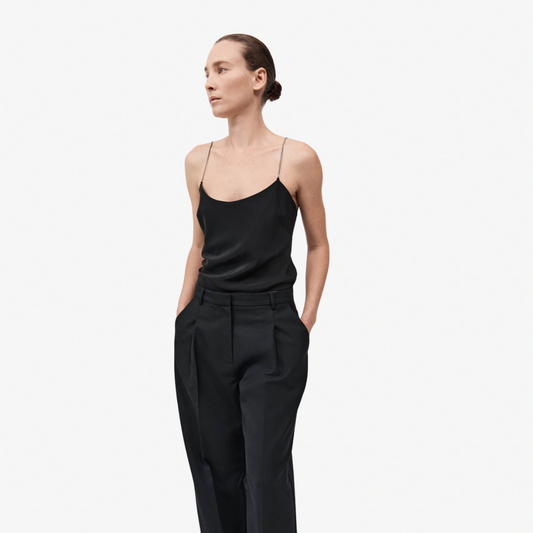 ST AGNI SS25-224BLK CHAIN SILK CAMI