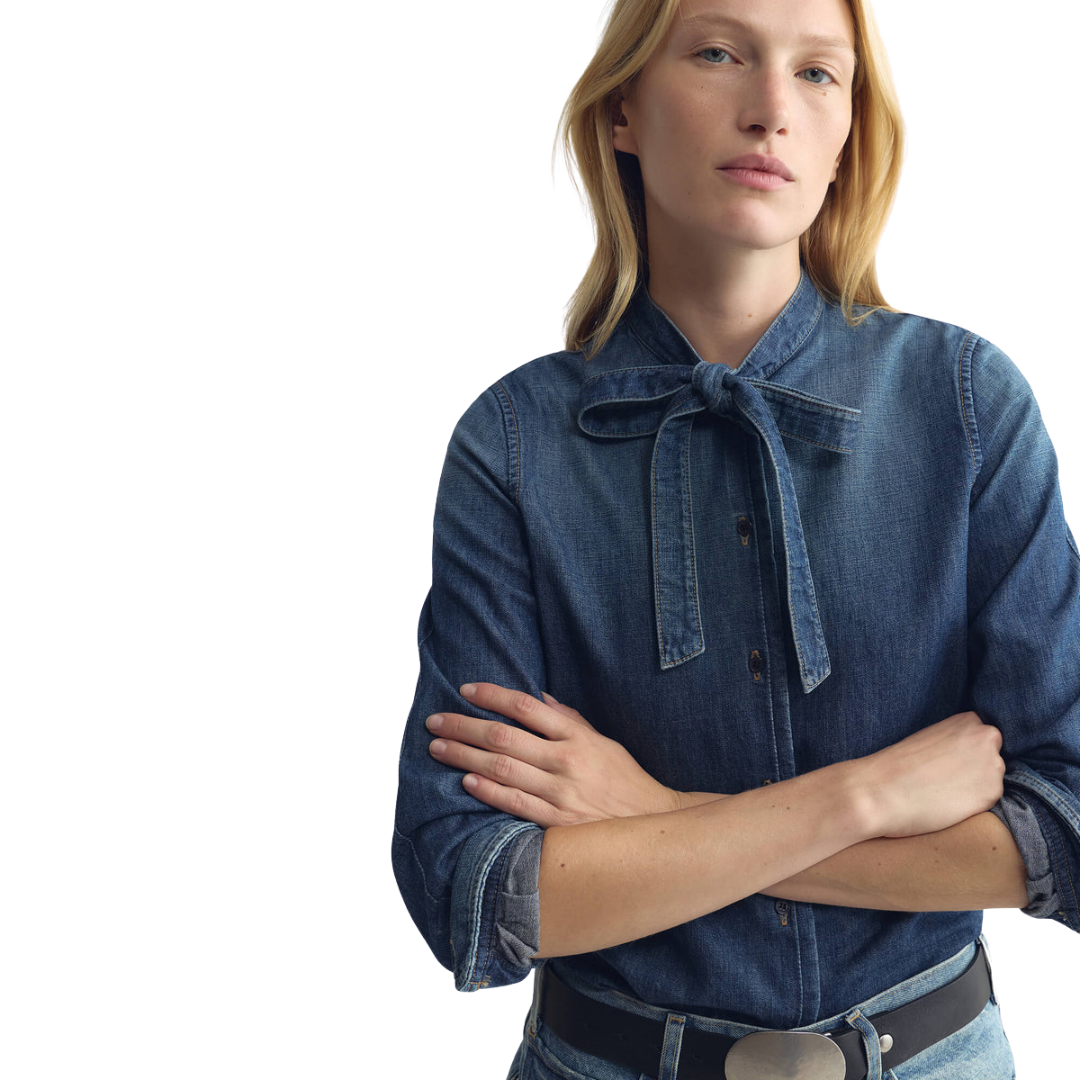 NILI LOTAN SUZETTE DENIM SHIRT