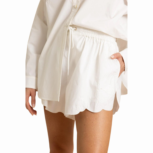 ZIMMERMANN DAYLIGHT COTTON SHORTS