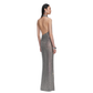 SELF PORTRAIT GREY RHINSTONE DRESS