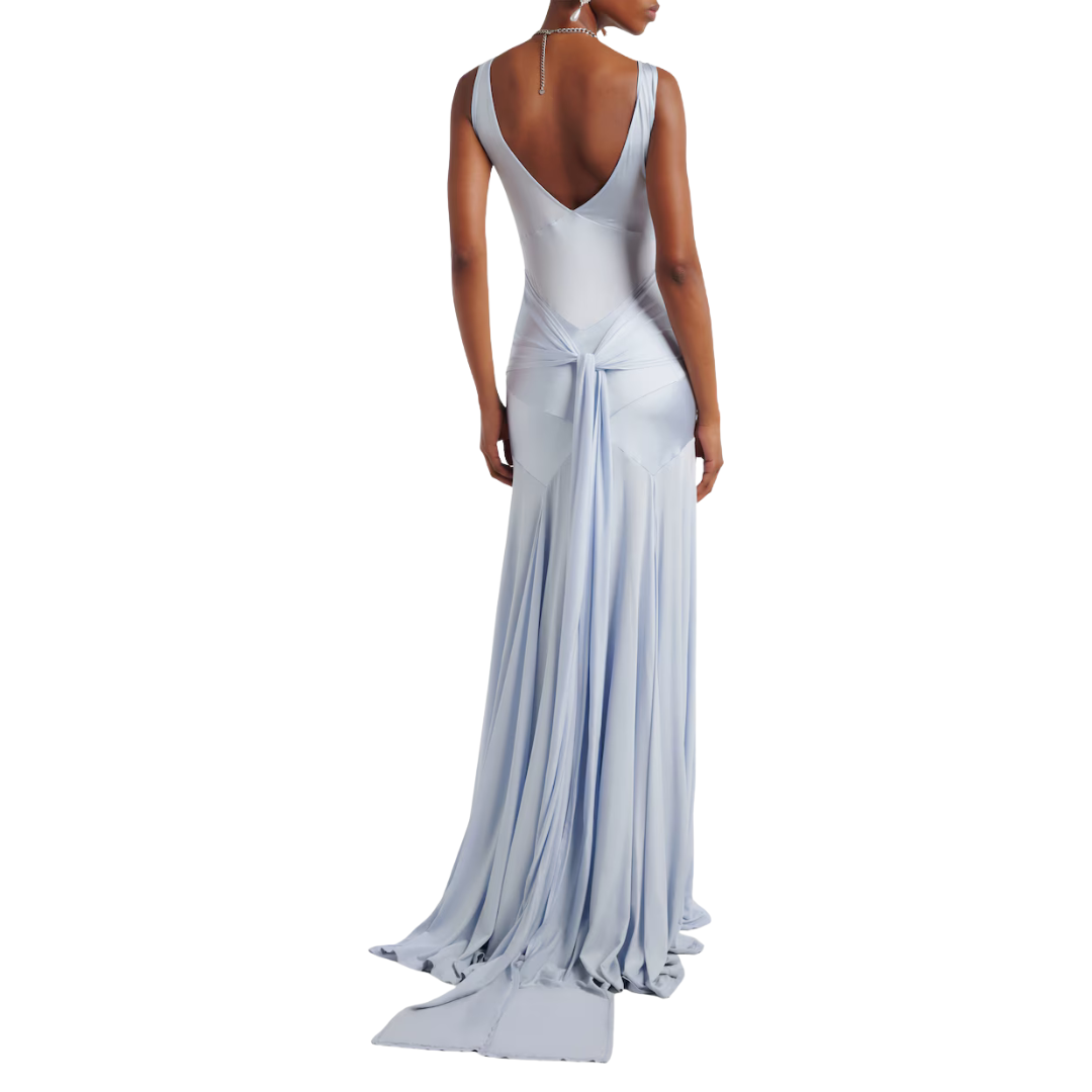 sachin and babi light blue dress self portrait White Bandeau Maxi Dress CLOTHING main image 1