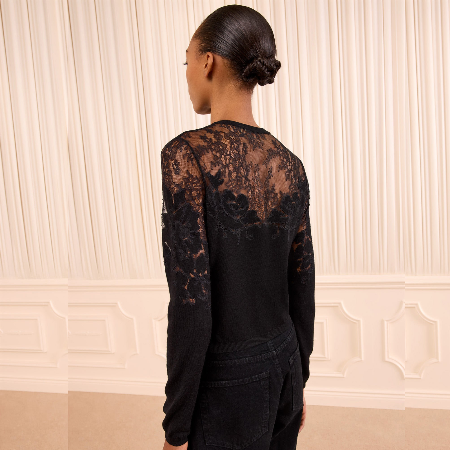 ULLA JOHNSON TALIA LACE CARDIGAN