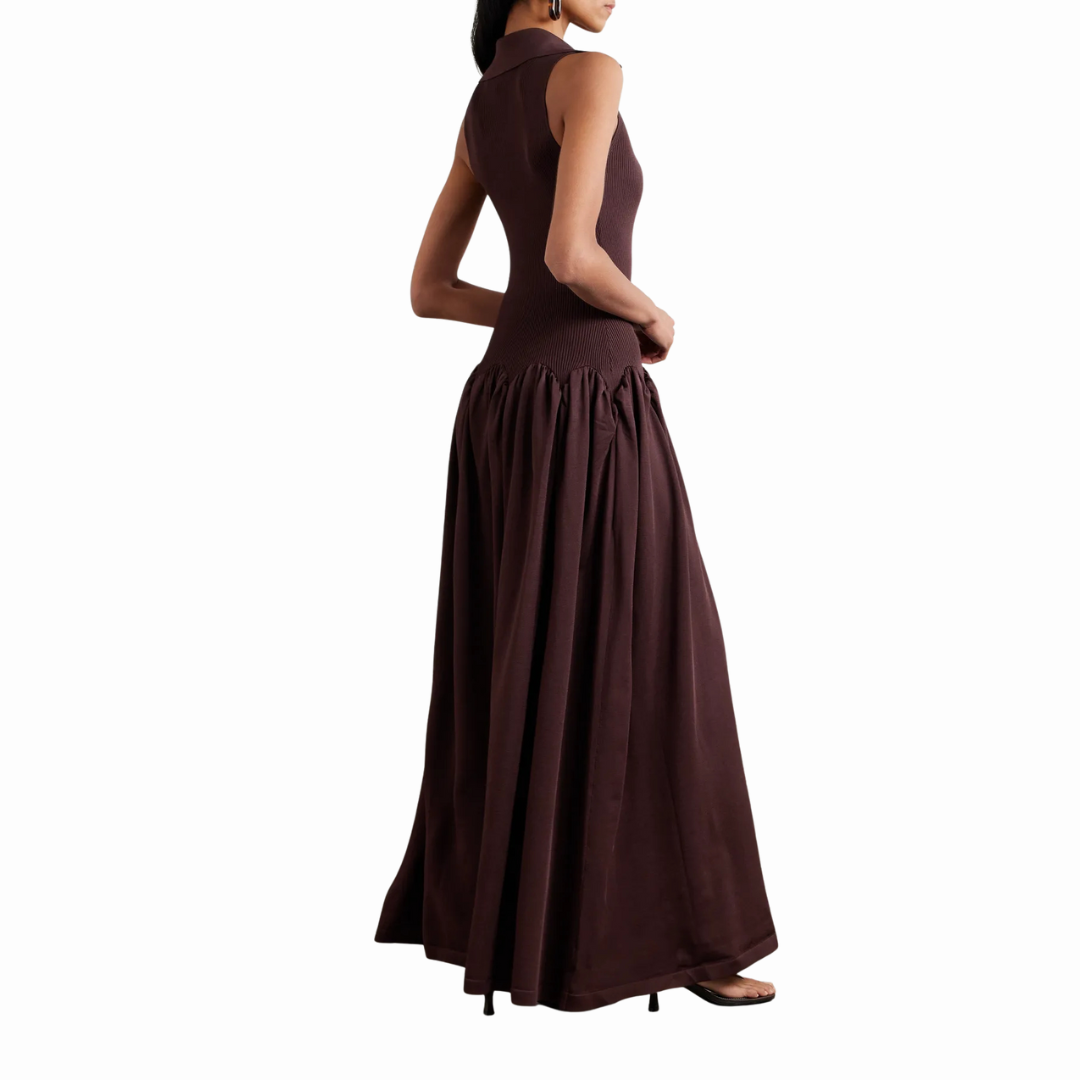 SELF PORTRAIT 029X RIBBED MAXI DRES