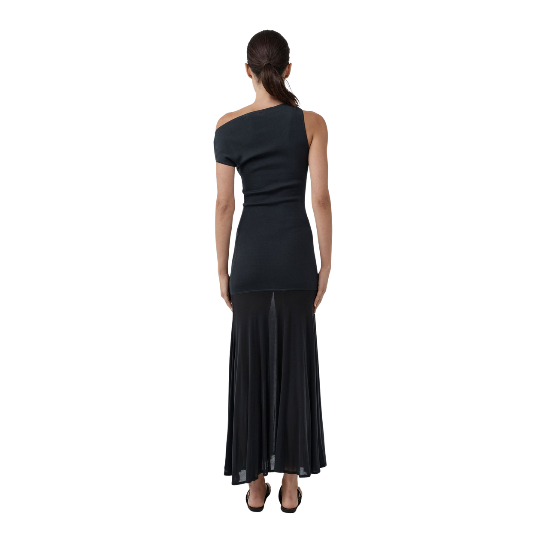 ST AGNI CIRCLE HEM HALTER DRESS