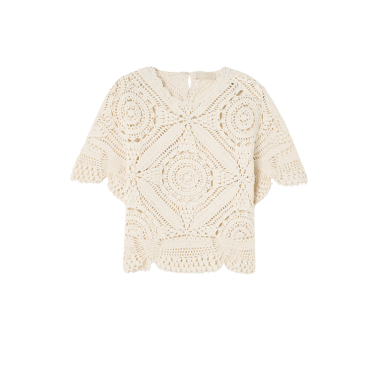 ULLA JOHNSON MADDALENA CROCHET TOP