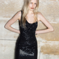 SELF PORTRAIT BLACK RHINESTONE MAXI