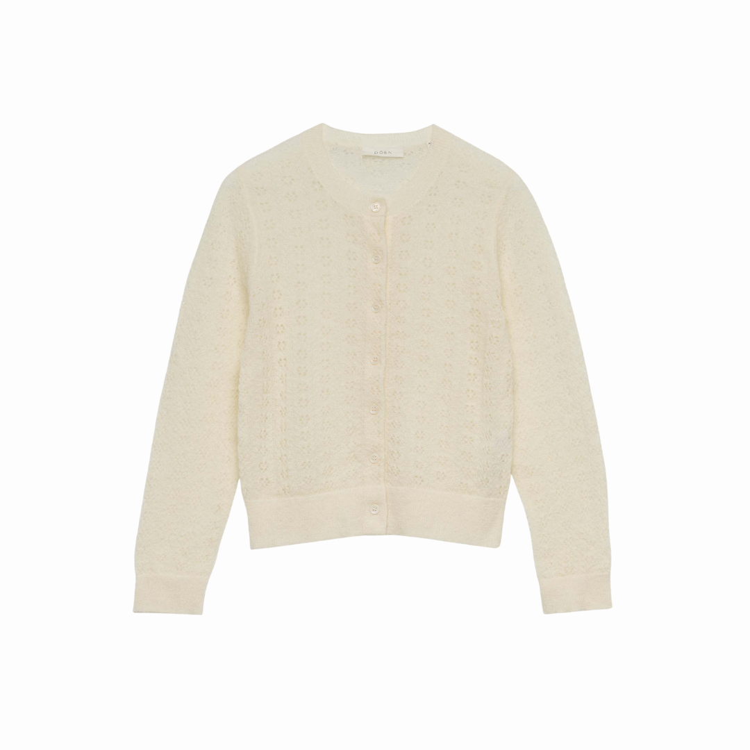 DOEN POINTELLE CARDIGAN