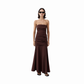 ST AGNI GATHERED STRAPLES DRESS