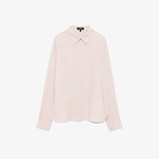 THEORY M0102536 FITTED SILK SHIRT