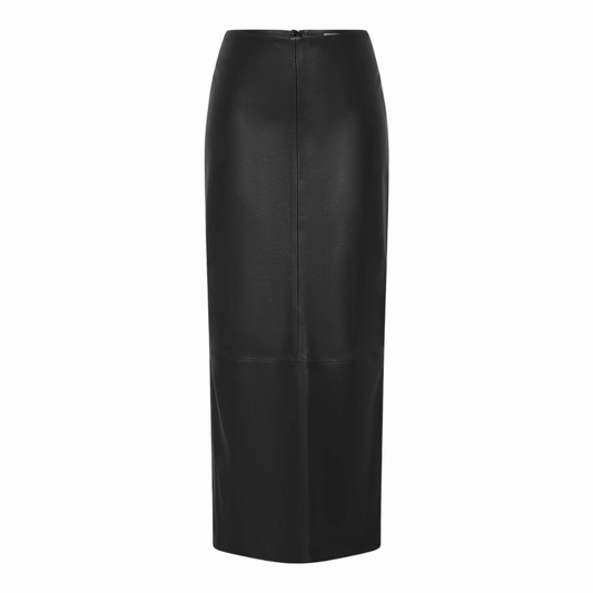 ST AGNI LEATHER COLUMEN SKIRT