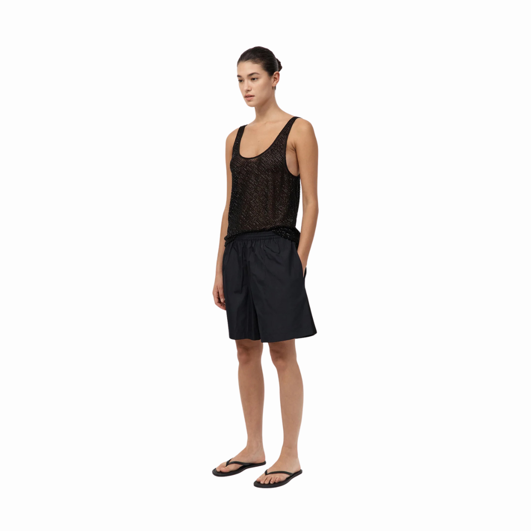 ST AGNI GLASS BEADED MESH TOP