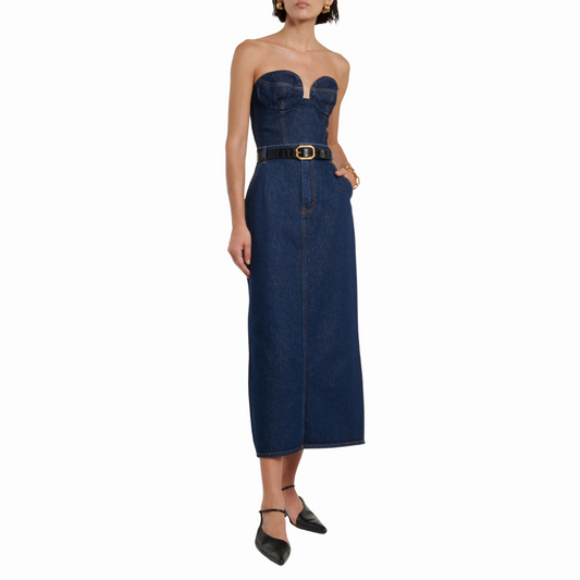 MAGDA BUTRYM LONG NAVY SKIRT