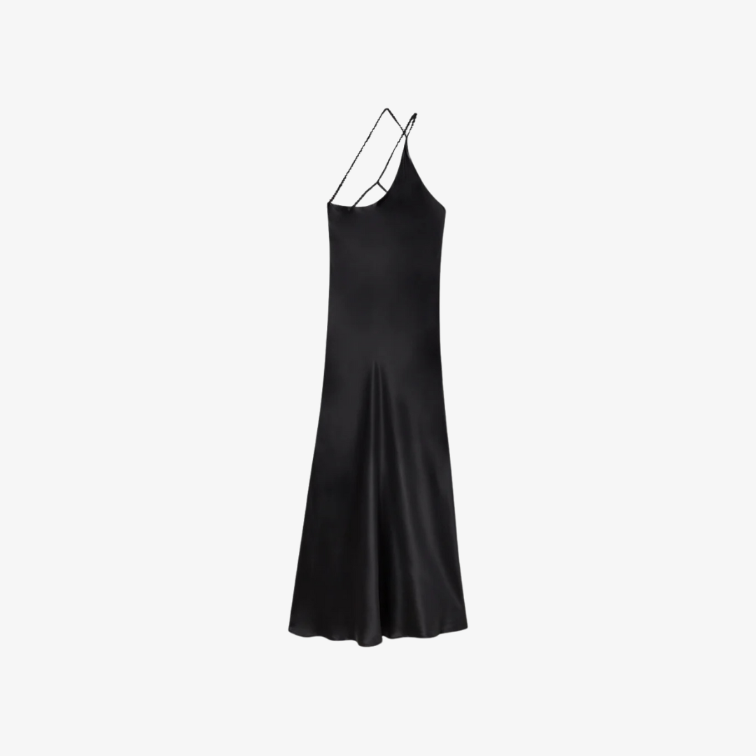 SILK LAUNDRY SLOPE DRESS