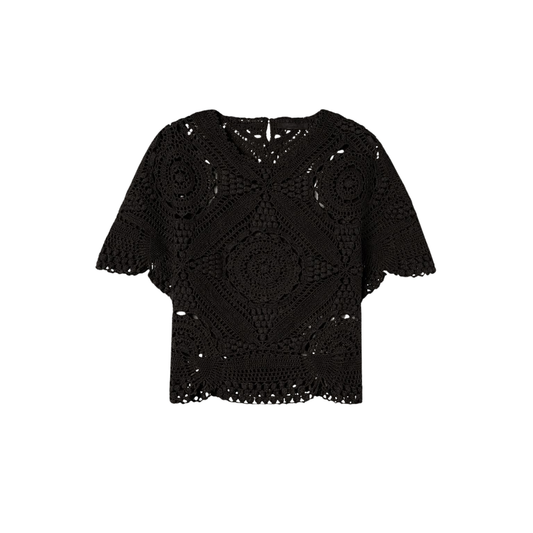 ULLA JOHNSON MADDALENA CROCHET TOP