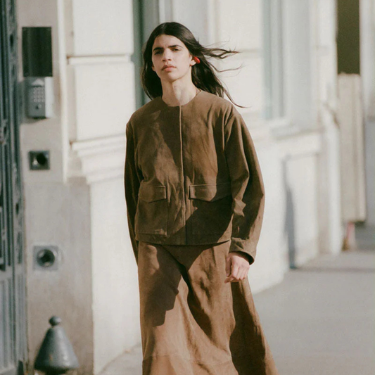 ST AGNI SUEDE COCOON BOMBER