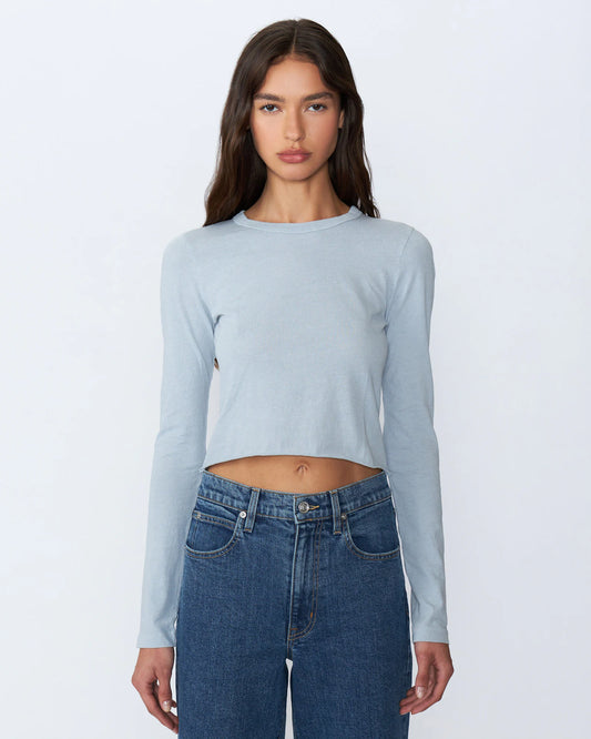 SLVRLAKE BABY LONG SLEEVE CROP TEE