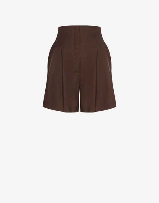 PHILOSOPHY WIDE DOUBLE PLEAT SHORTS