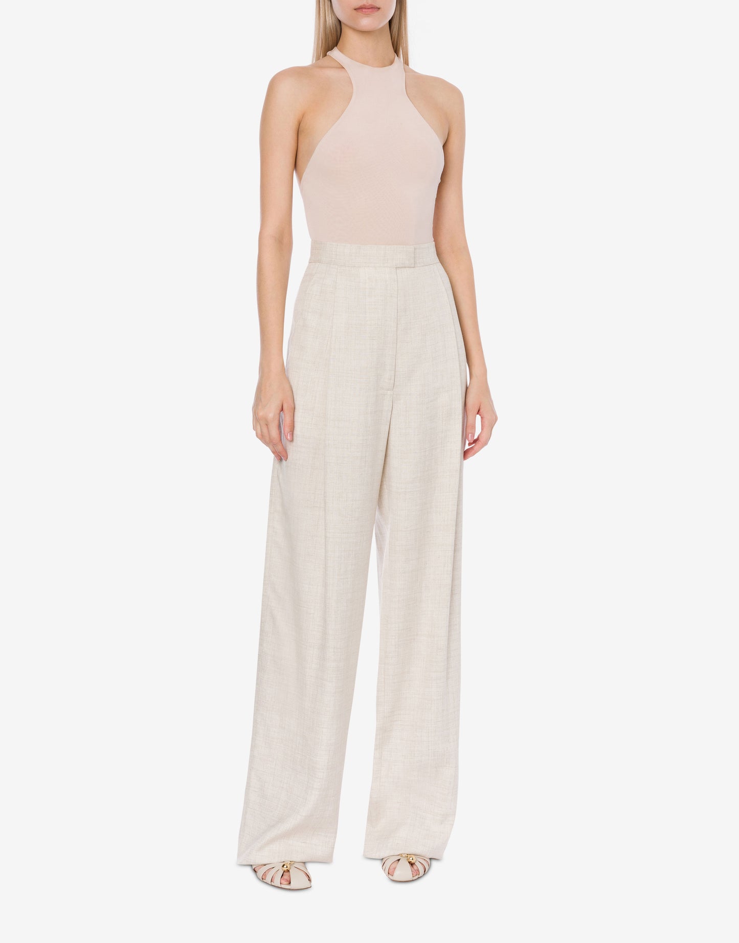 PHILOSOPHY WIDE LINEN PANTS