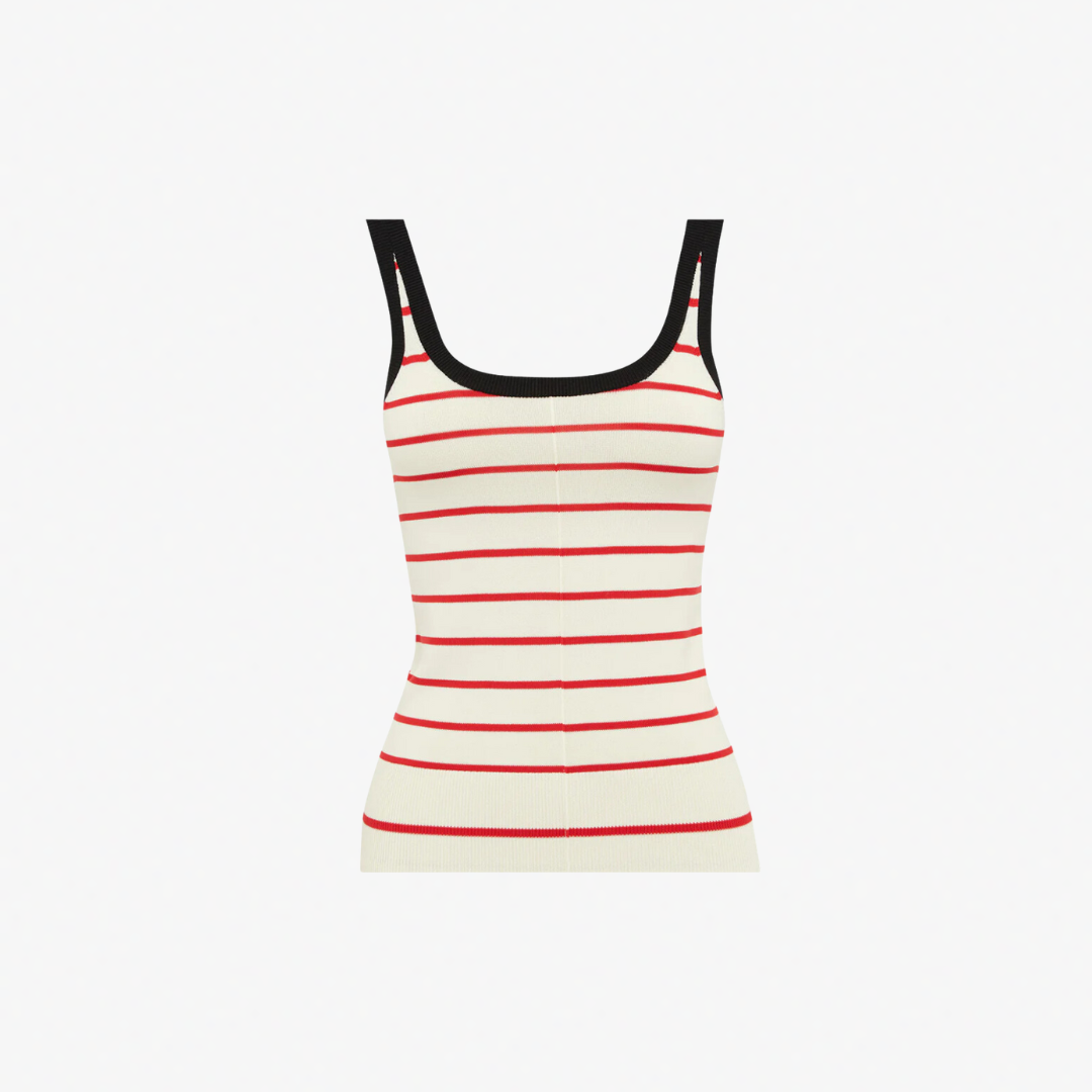 SOLID AND STRIPED NESSA TANK TOP