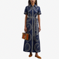 ALEMAIS OCEANE LINEN SHIRTDRESS