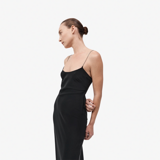 ST AGNI S25 910BLK CHAIN SLIP DRESS
