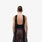 ST AGNI SS25-207BLK KNIT SCARF TOP
