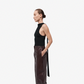 ST AGNI SS25-207BLK KNIT SCARF TOP