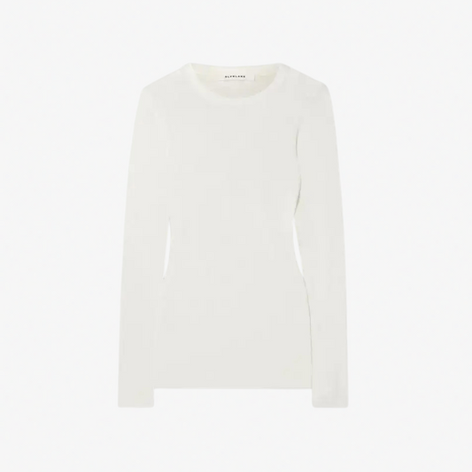 SLVRLAKE SIMPLE TEE LONG WHITE