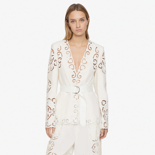 SEA NY DAHLIA EYELET BLAZER