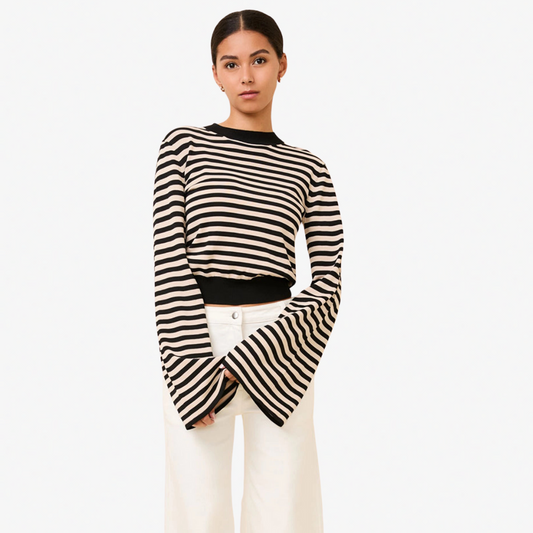 SOLID AND STRIPED BABETTA TOP