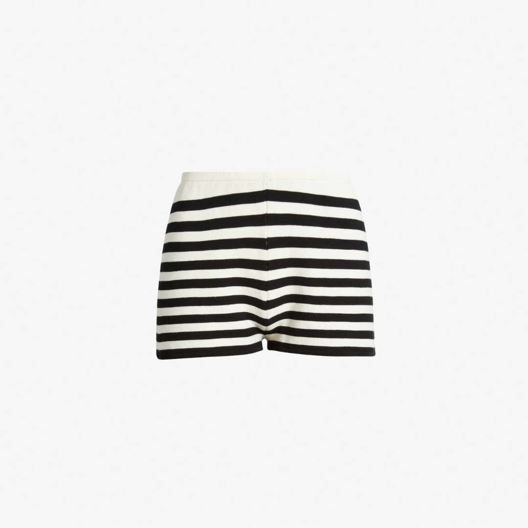 SOLID AND STRIPED CELESTE SHORT