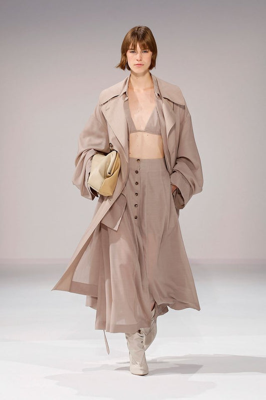PHILOSOPHY LONG TRENCH LINEN JACKET