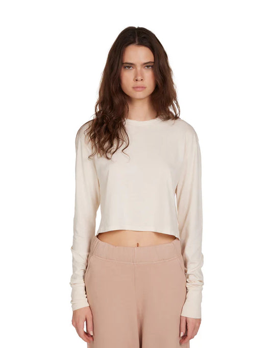 LES TIEN MERT LONG SLEEVE CROP TEE