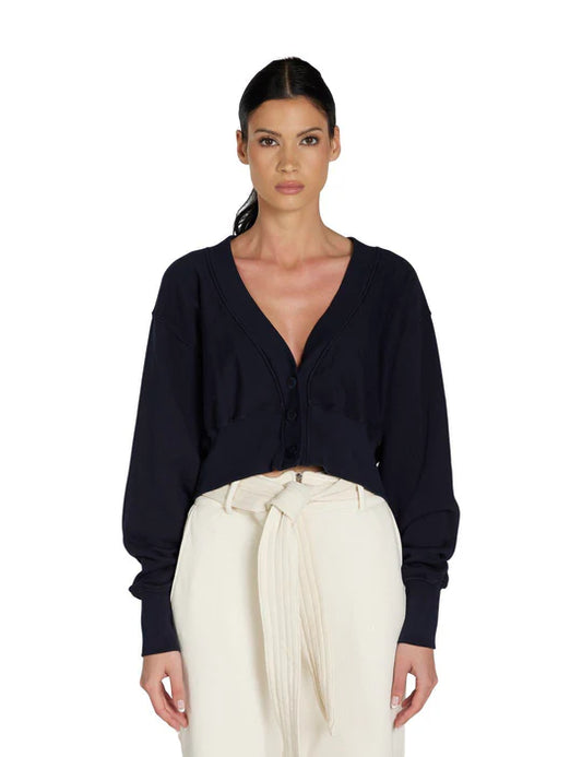 LES TIEN DIANA CROP CARDIGAN