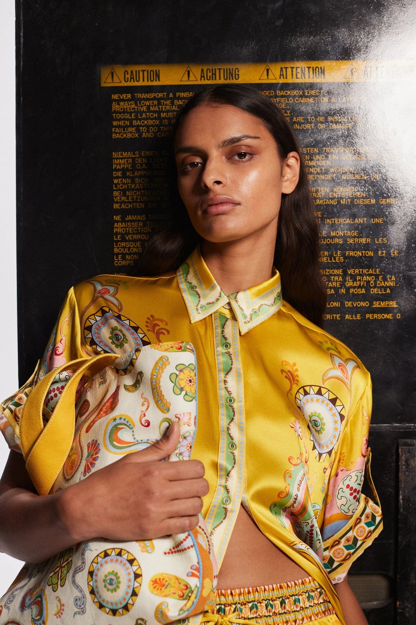 ALEMAIS PINBALL SILK SHIRT