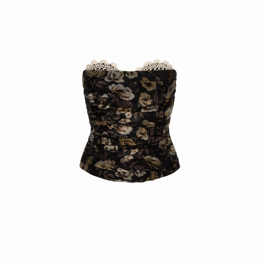 MAGDA BUTRYM RUCHED LACE CORSET