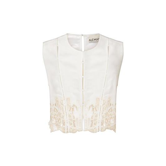 ALEMAIS ROSEMARY EMBROIDERED TOP