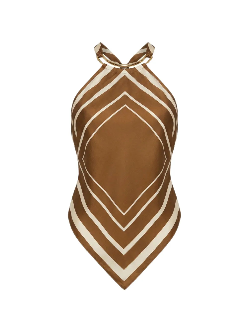 NICHOLAS SKYE HALTER TOP GOLD