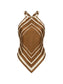NICHOLAS SKYE HALTER TOP GOLD